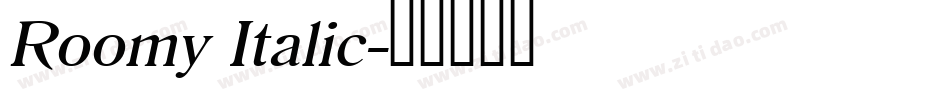 Roomy Italic字体转换